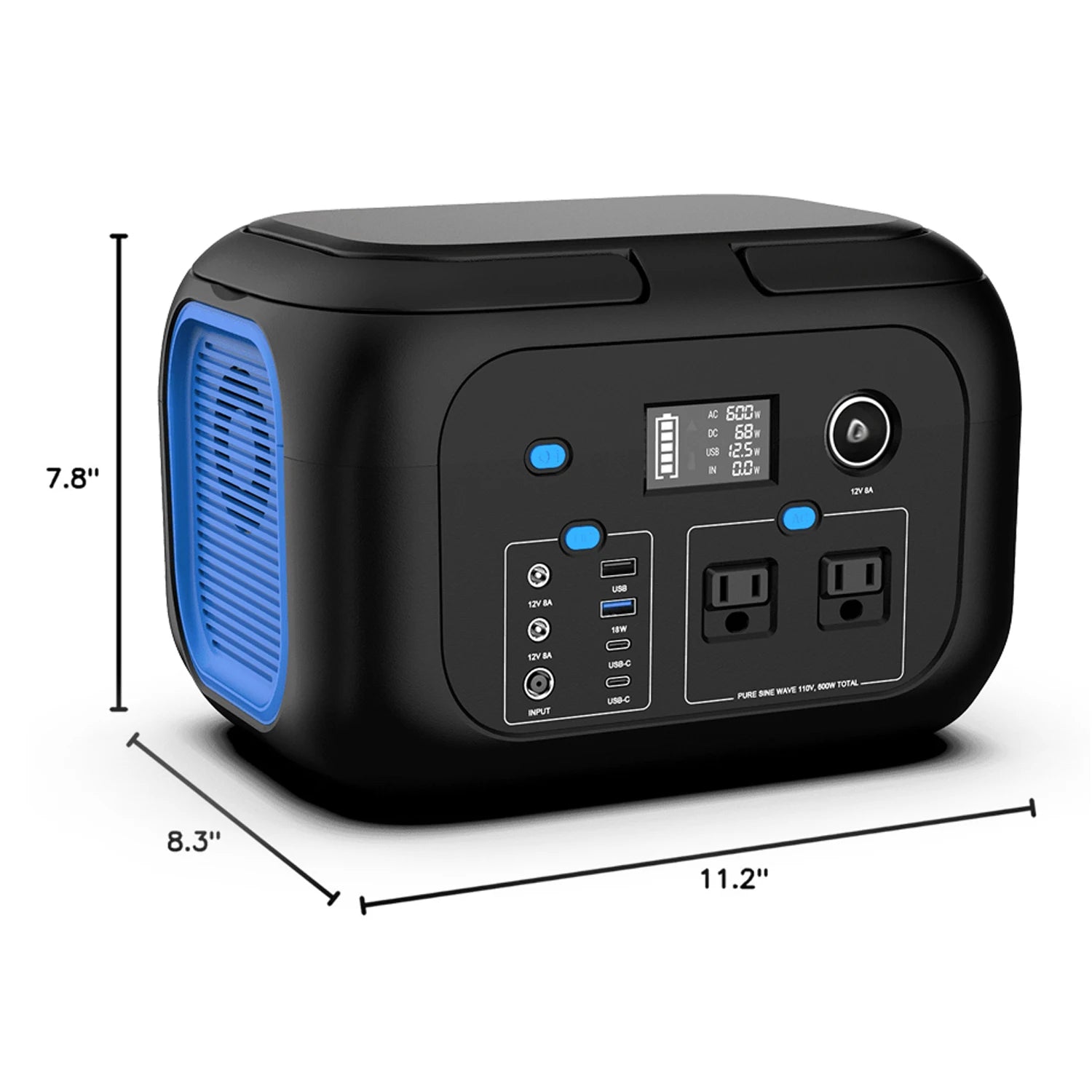 600W/300W/200W Portable Solar Power Station with AC Outlets