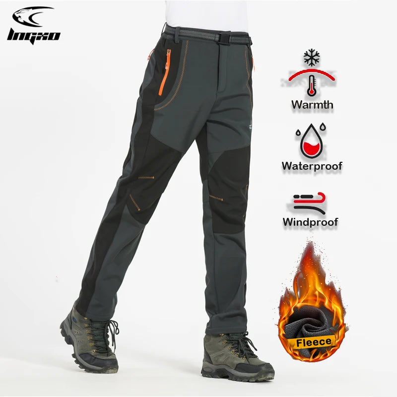 LNGXO Men’s Waterproof Fleece Hiking Pants