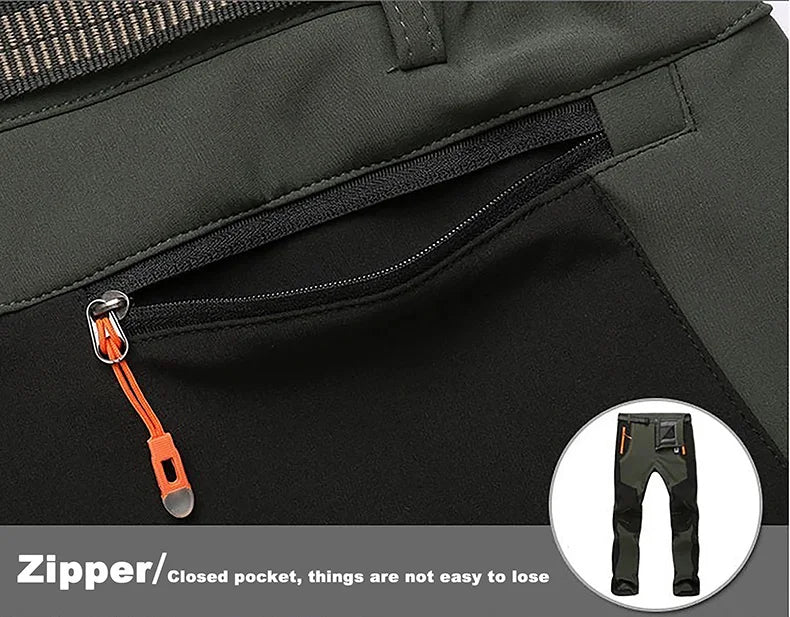 LNGXO Men’s Waterproof Fleece Hiking Pants
