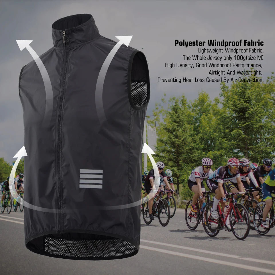 KEMALOCE Men’s Windproof Cycling Vest 2023
