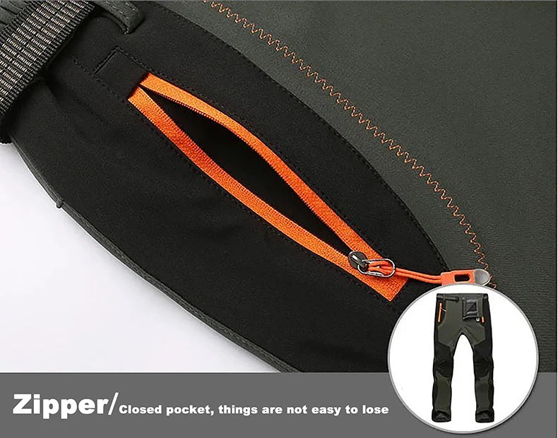 LNGXO Men’s Waterproof Fleece Hiking Pants