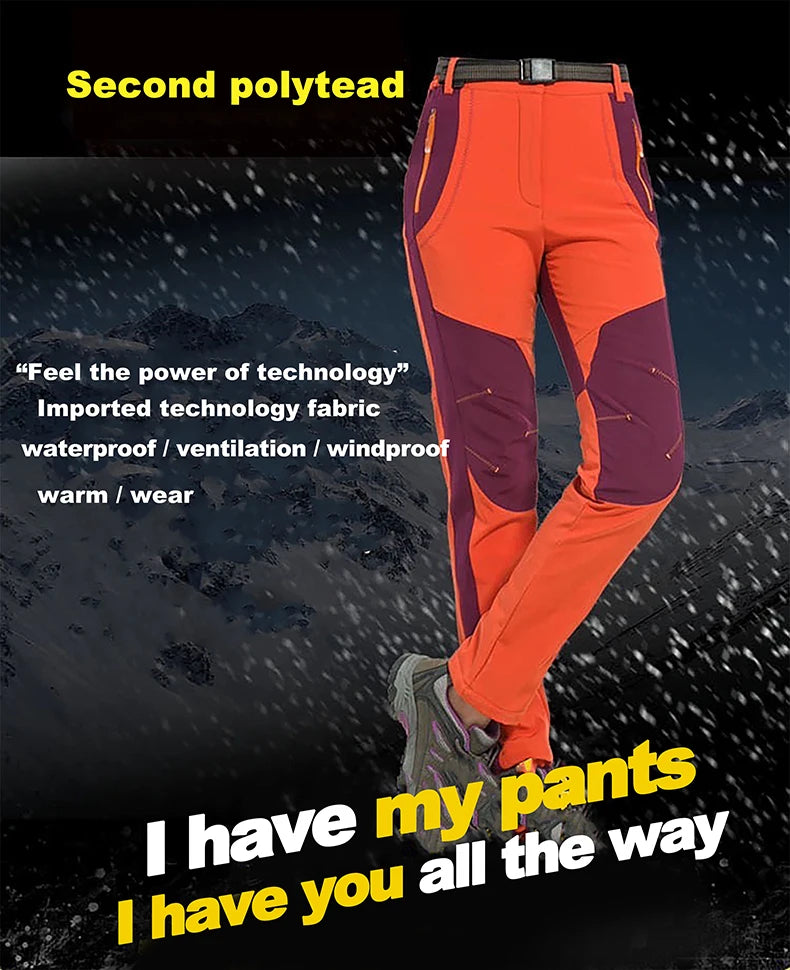 LNGXO Men’s Waterproof Fleece Hiking Pants