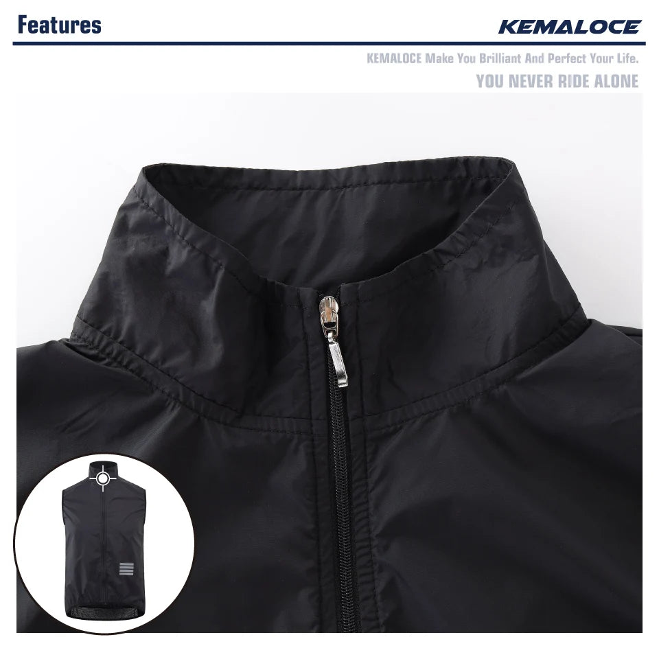 KEMALOCE Men’s Windproof Cycling Vest 2023