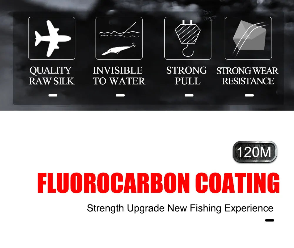 120M Fluorocarbon Coating Fishing Line