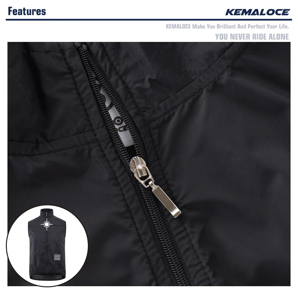 KEMALOCE Men’s Windproof Cycling Vest 2023