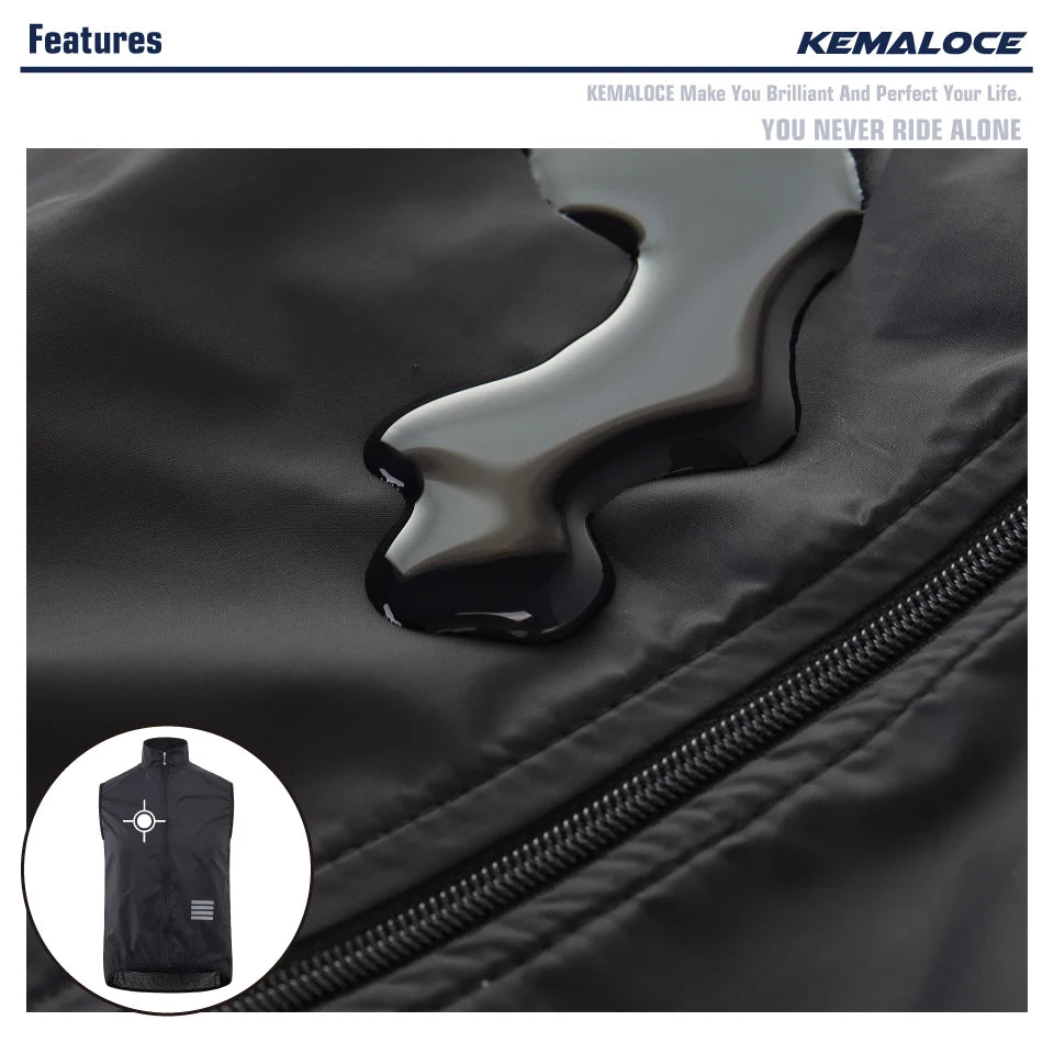 KEMALOCE Men’s Windproof Cycling Vest 2023