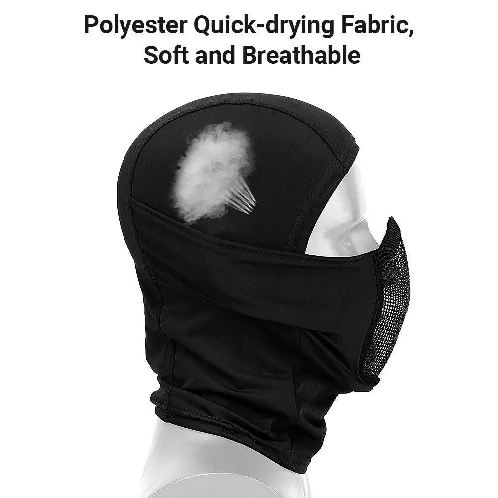 Tactical Half-Face Balaclava Mask – Breathable Mesh