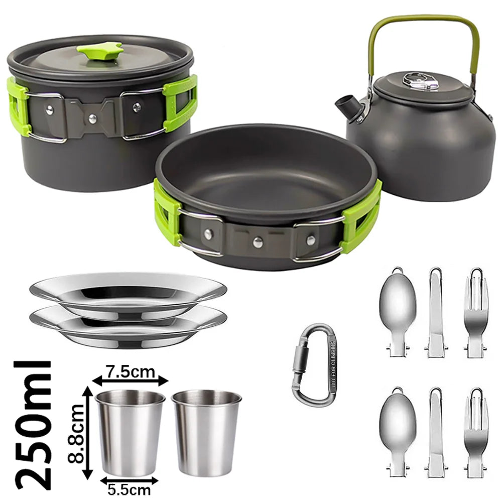 Camping Cookware Set for 2–3 People – Non-Stick