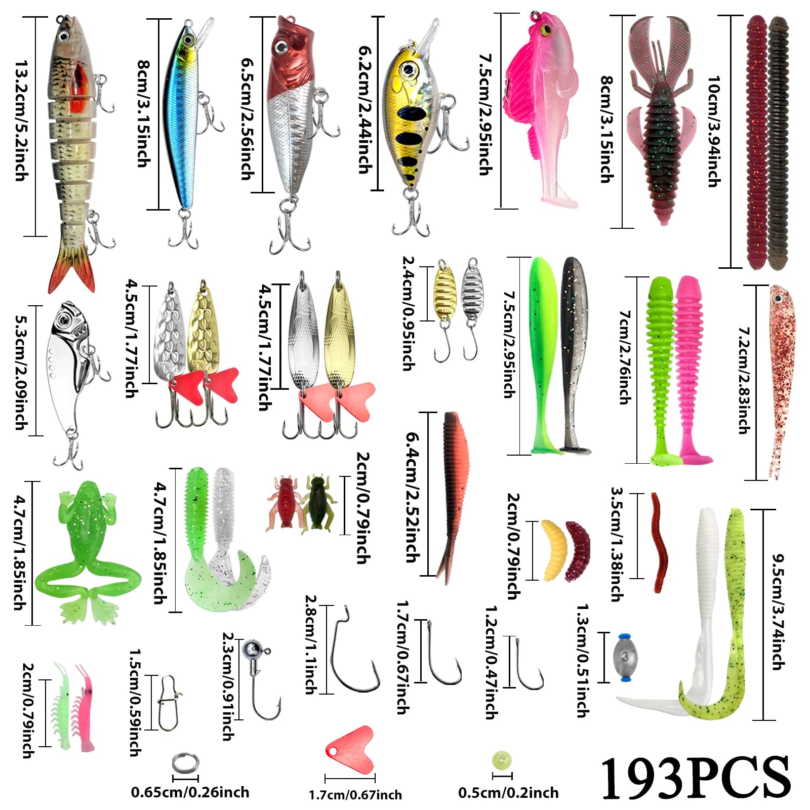Multi-Lure Fishing Set with Tackle Box