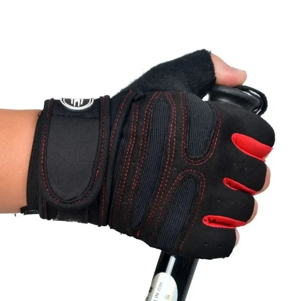 Outdoor Sport Fingerless Gloves with Wrist Guard