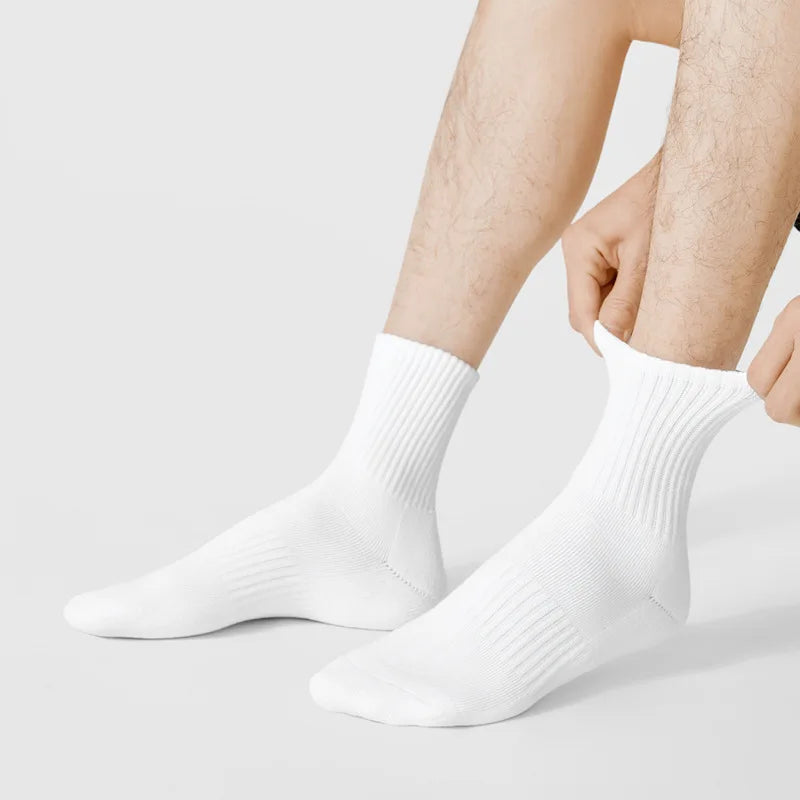 Men’s Moisture-Wicking Cotton Hiking Socks – 5 Pairs