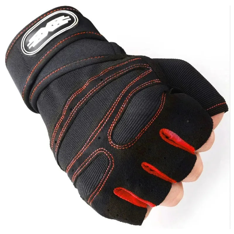 Outdoor Sport Fingerless Gloves with Wrist Guard