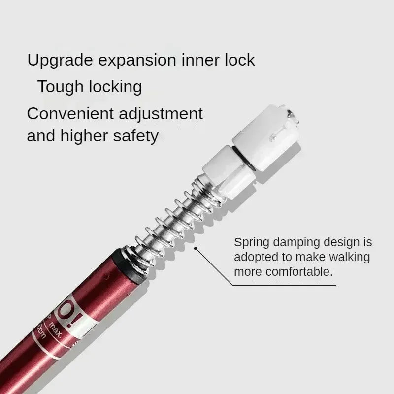 Aluminum Adjustable Hiking Stick – Anti-Slip Grip