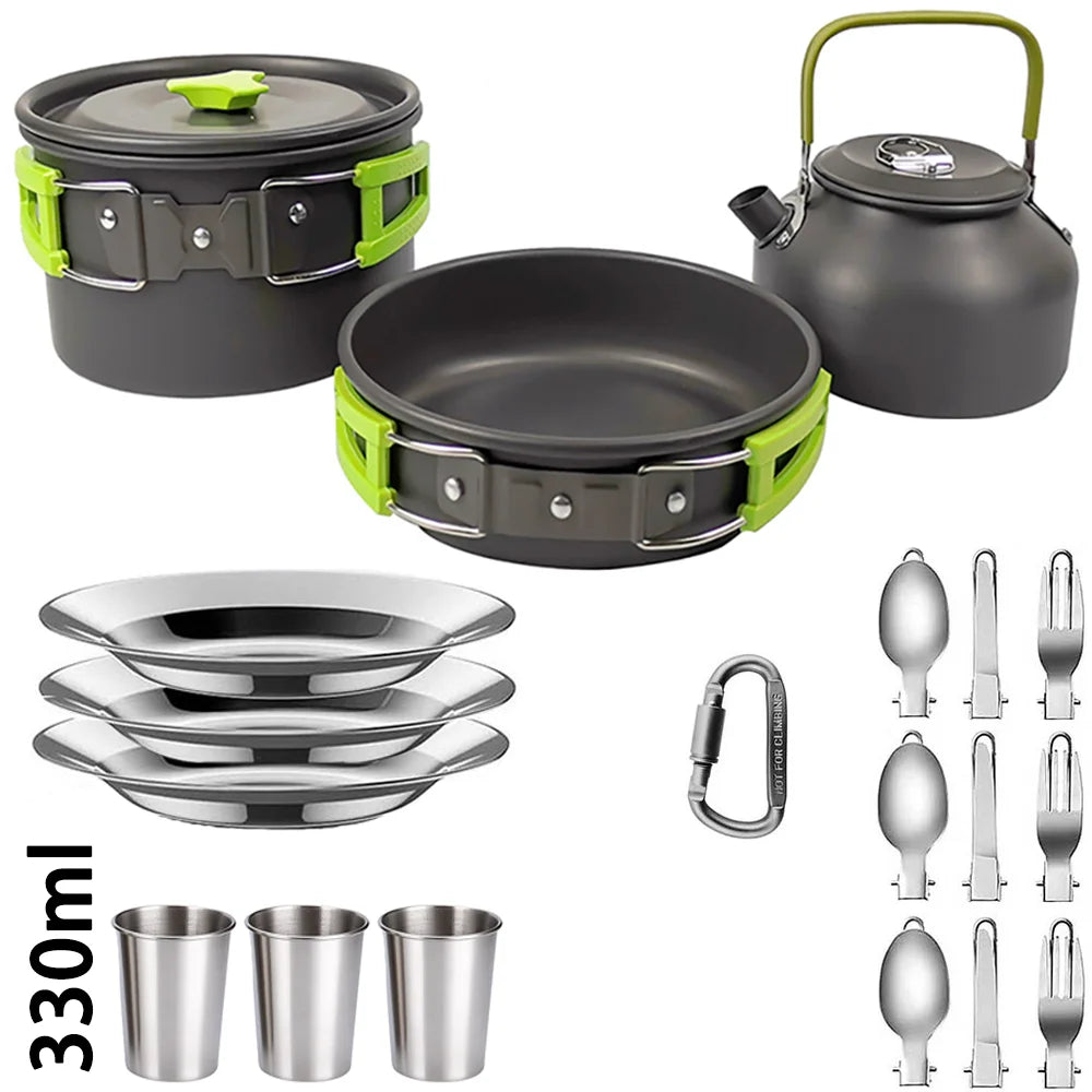 Camping Cookware Set for 2–3 People – Non-Stick