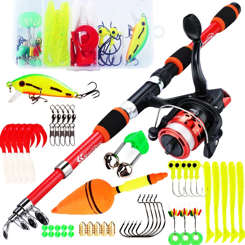 Sougayilang 1.8M Telescopic Rod & Spinning Reel Combo