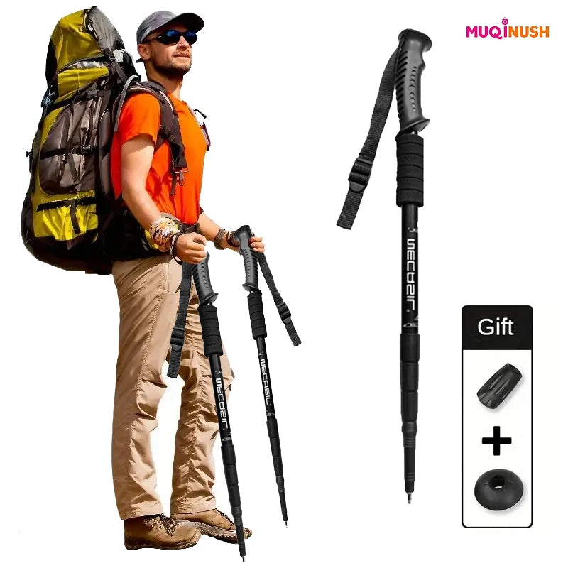 Aluminum Adjustable Hiking Stick – Anti-Slip Grip