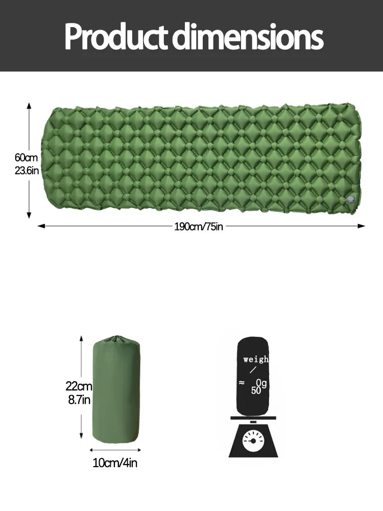 Ultralight Outdoor Camping Sleeping Pad with Pillow