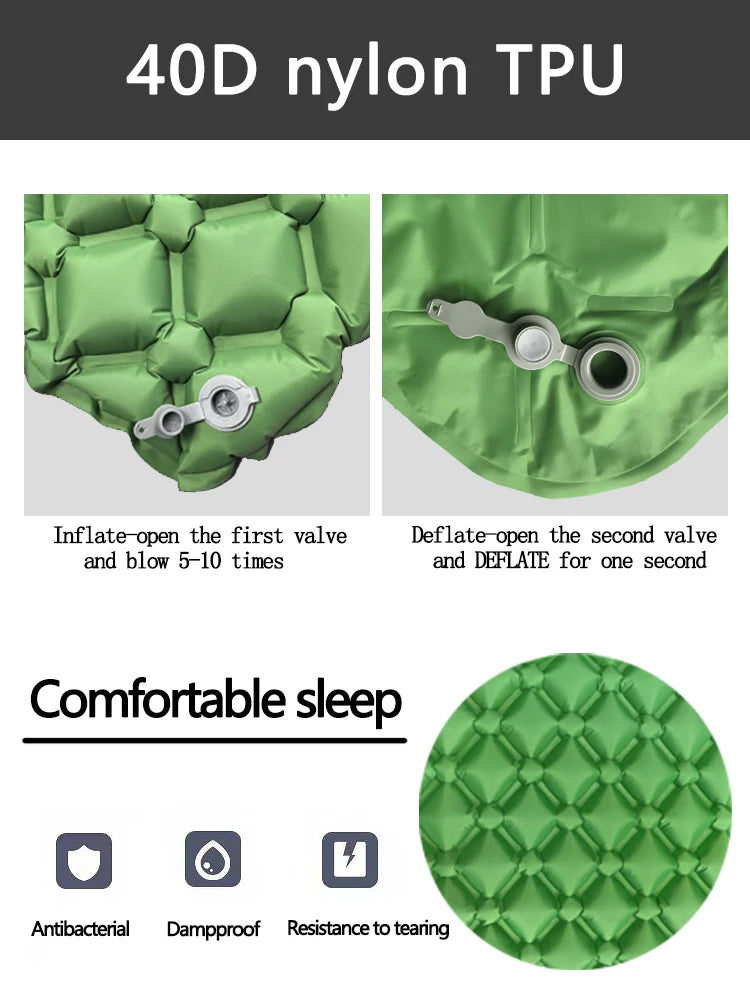 Ultralight Outdoor Camping Sleeping Pad with Pillow