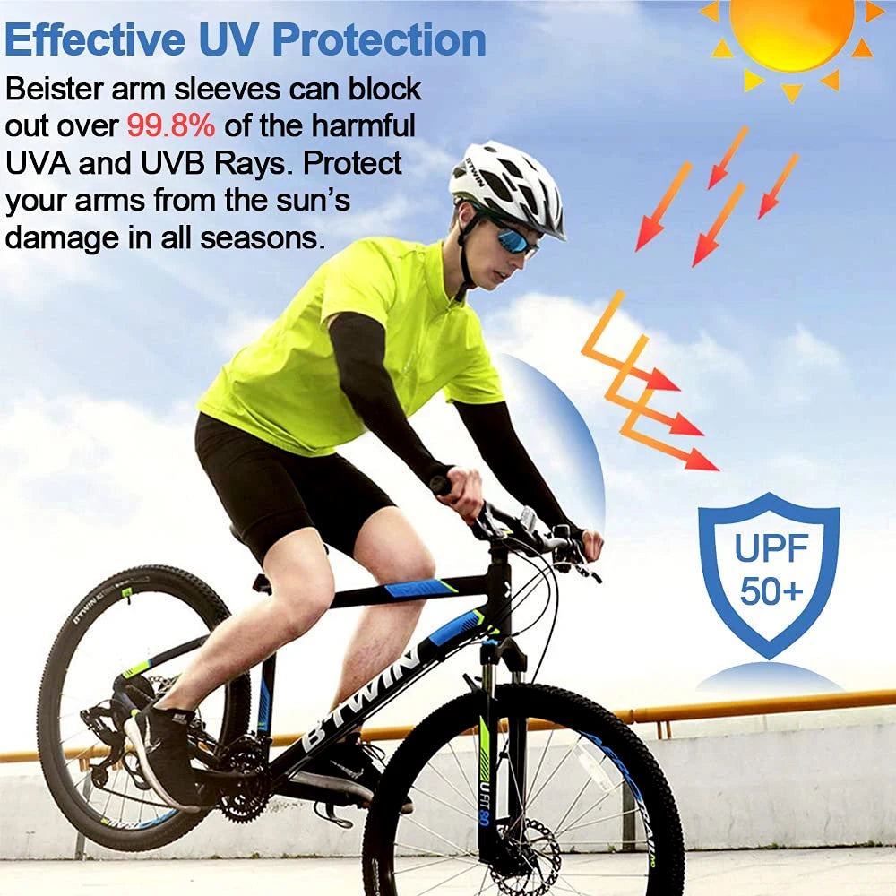 BraceTop UV Protection Sports Cooling Arm Sleeves