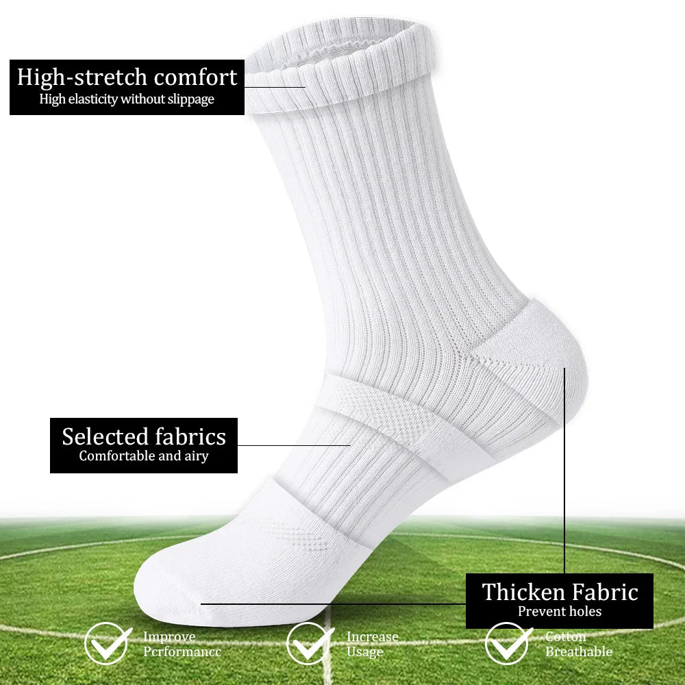 Men’s Moisture-Wicking Cotton Hiking Socks – 5 Pairs