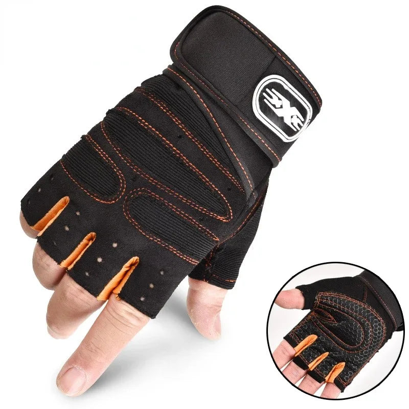 Outdoor Sport Fingerless Gloves with Wrist Guard