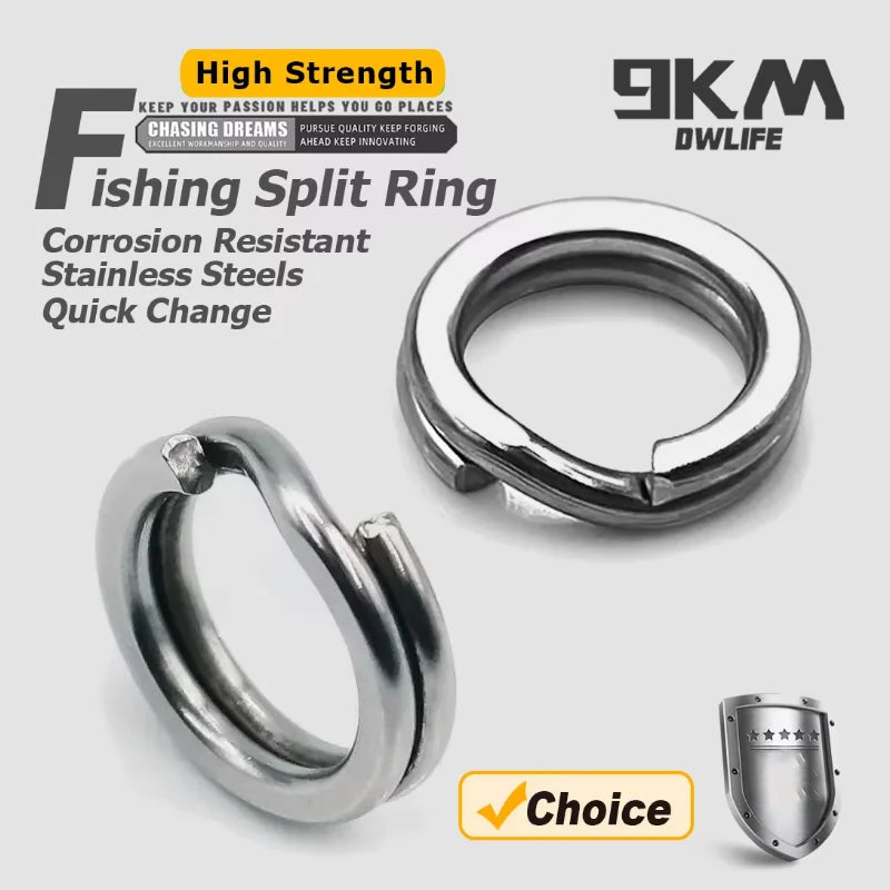 50–200PCS Stainless Steel Fishing Split Rings