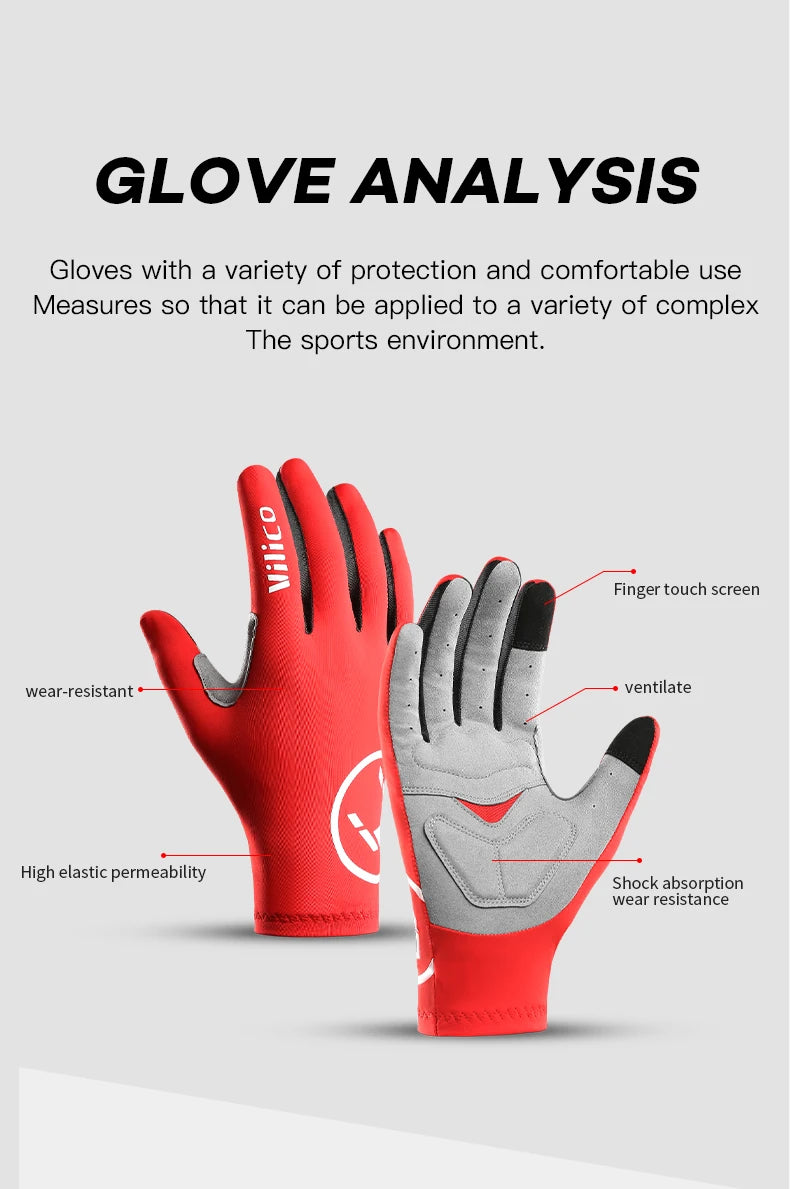 Touchscreen Gel Cycling Gloves – Full & Half Finger