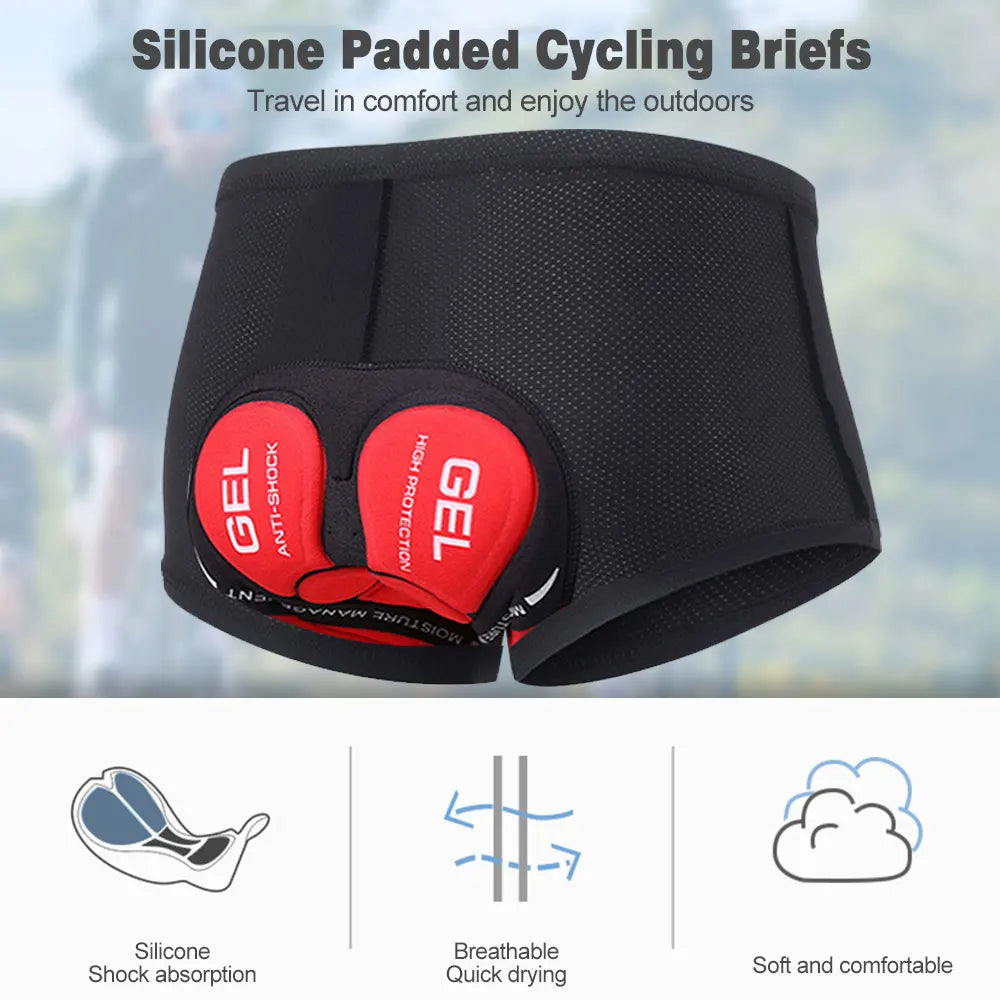NEWBOLER Men’s 5D Gel Padded Cycling Underwear