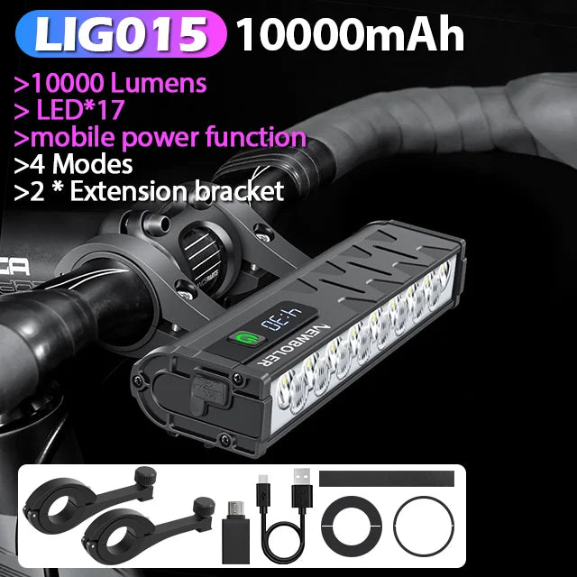 NEWBOLER 10000 Lumen Waterproof Bike Headlight
