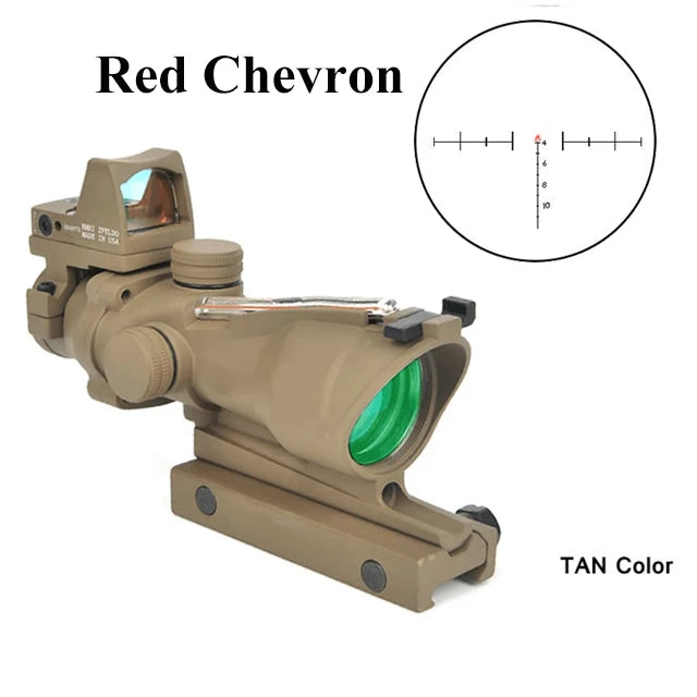 Adjustable 4x32 Red Dot Tactical Scope