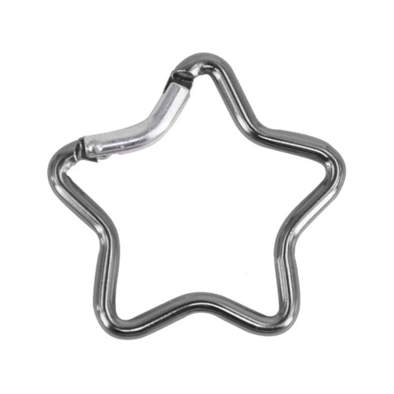 Star-Shaped Spring Lock Carabiner Keychains – Multicolor