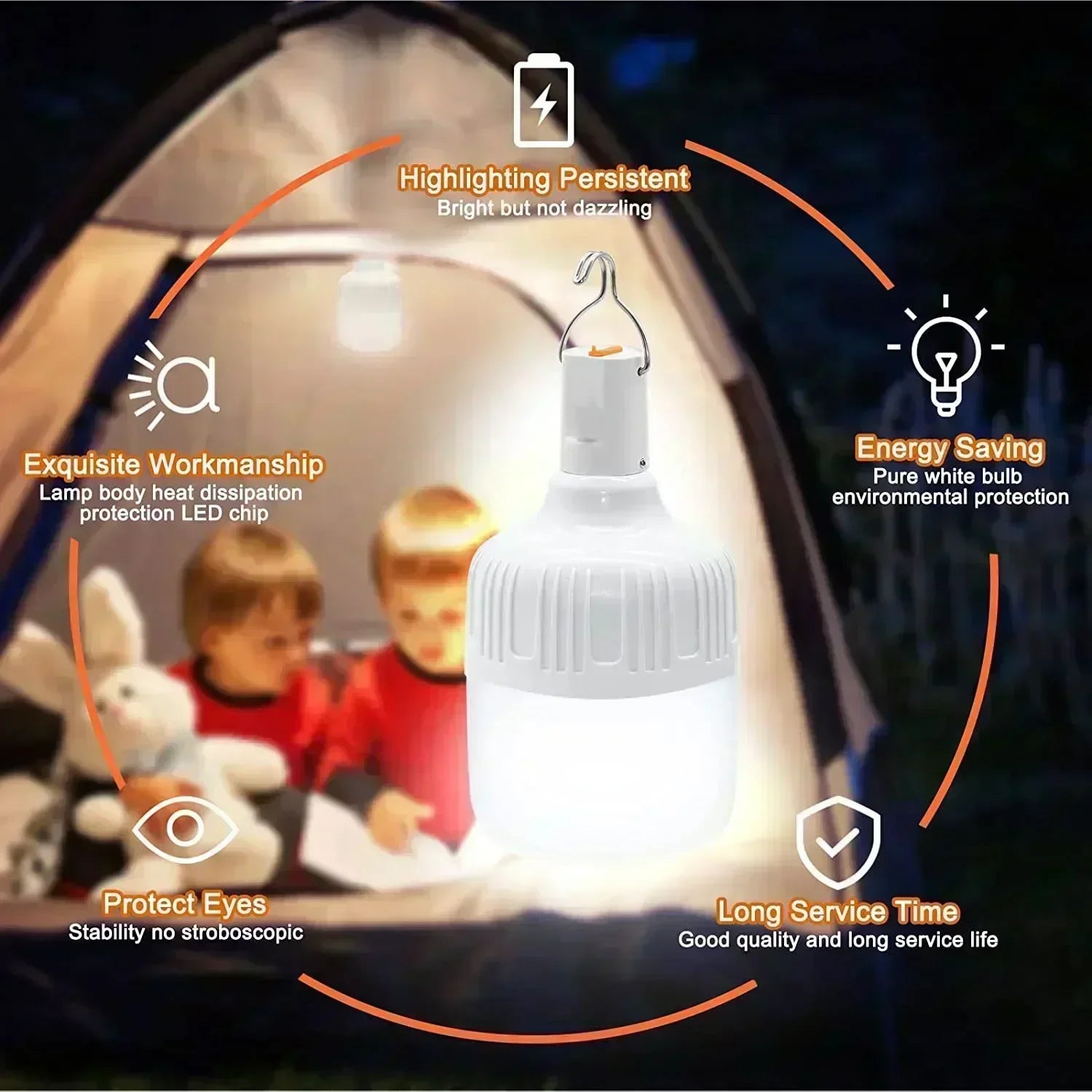 60W USB Rechargeable LED Camping Lantern