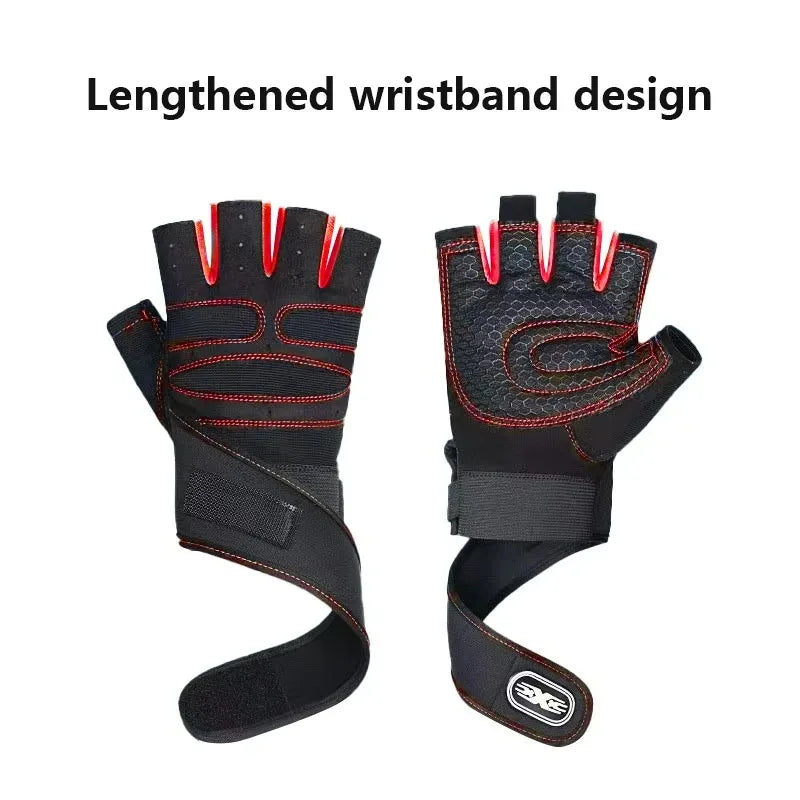 Outdoor Sport Fingerless Gloves with Wrist Guard