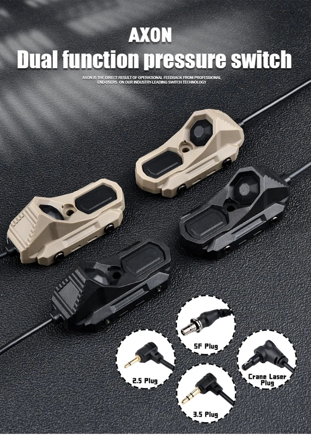 Surefir M300/M600 Tactical Flashlight with AXON Remote Switch