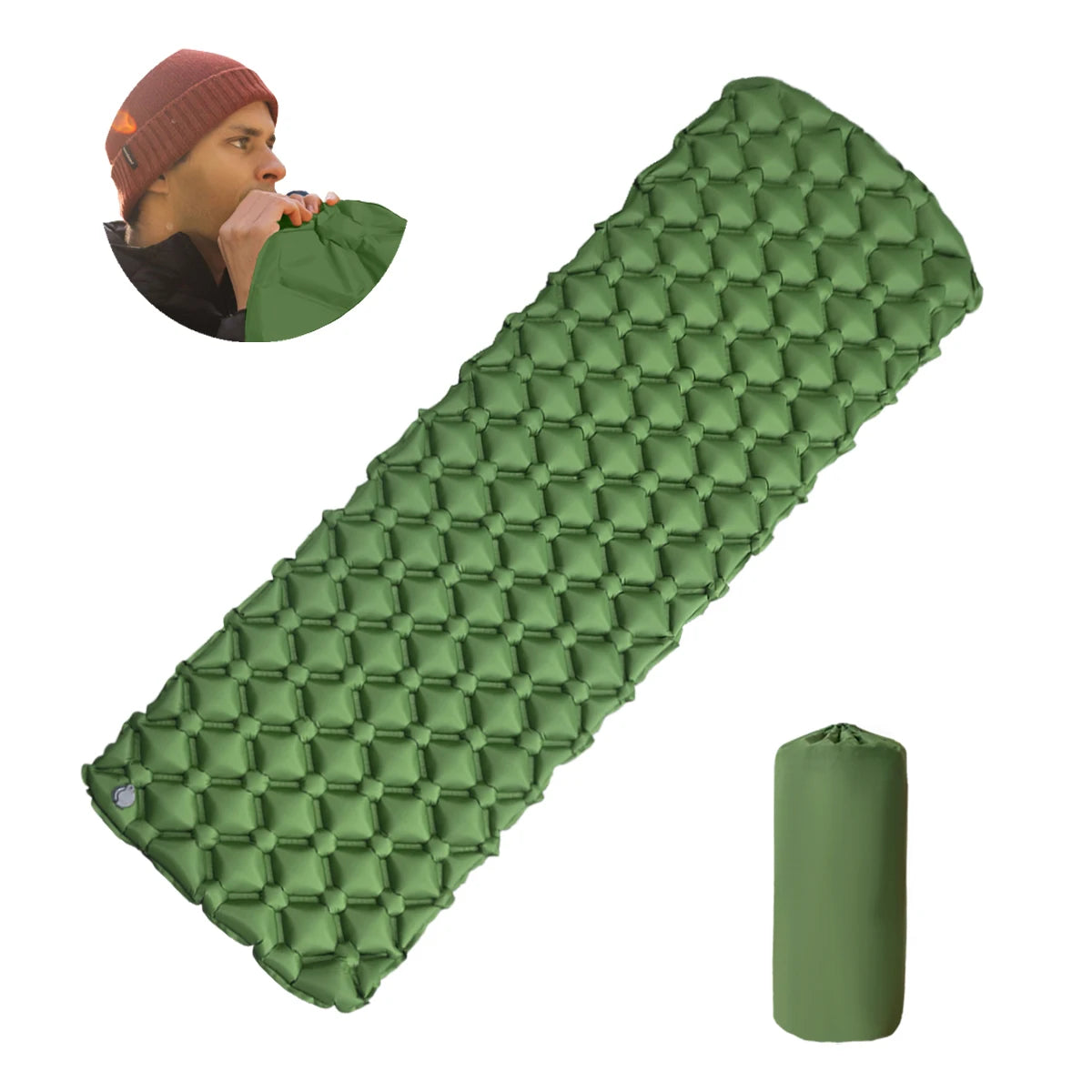 Ultralight Outdoor Camping Sleeping Pad with Pillow