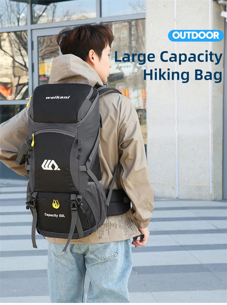 50L Waterproof Travel & Hiking Backpack