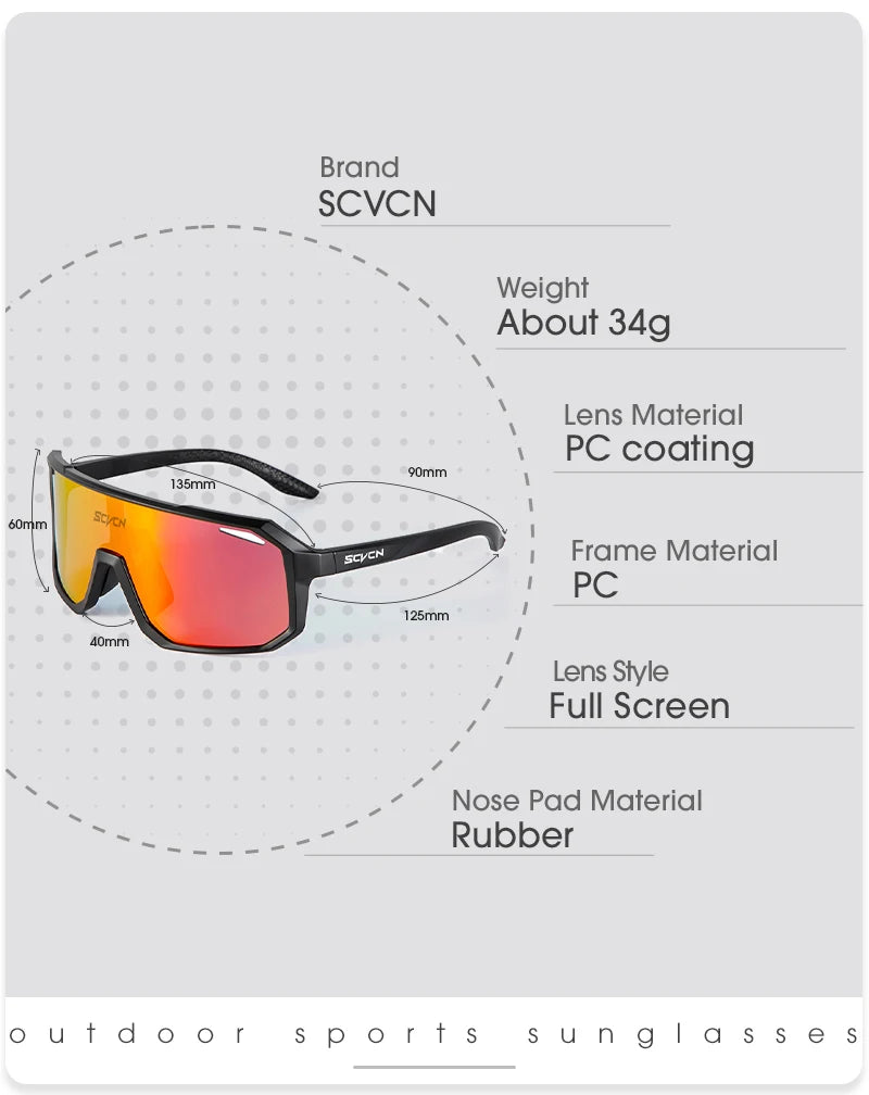 SCVCN Cycling Sunglasses UV400 – Men & Women