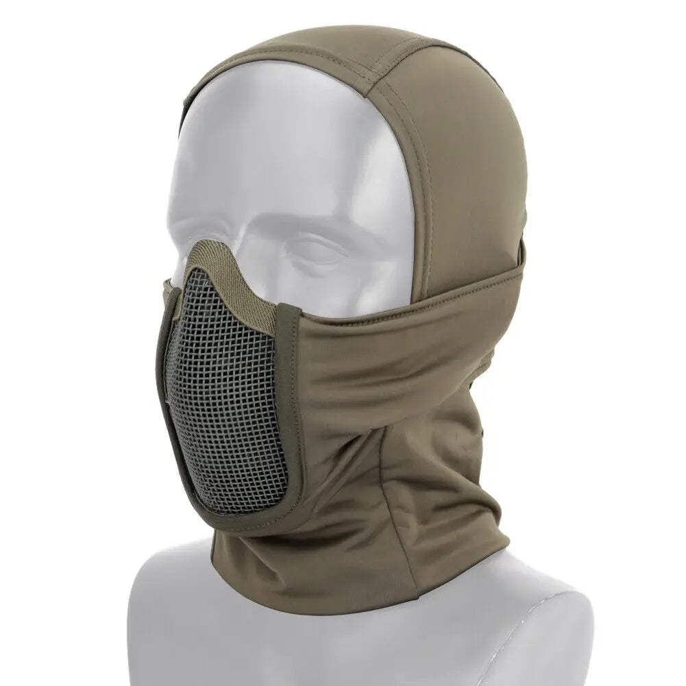 Tactical Half-Face Balaclava Mask – Breathable Mesh