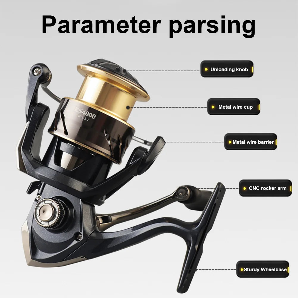 Metal Fishing Wheel 5.2/1 Spinning Wheel