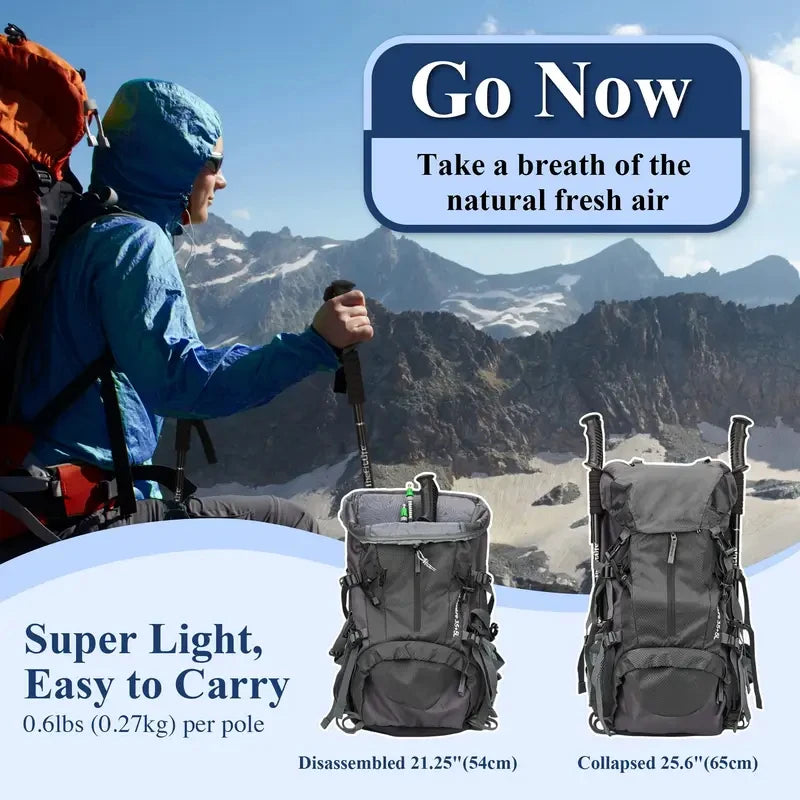Adjustable Aluminum Folding Hiking Stick