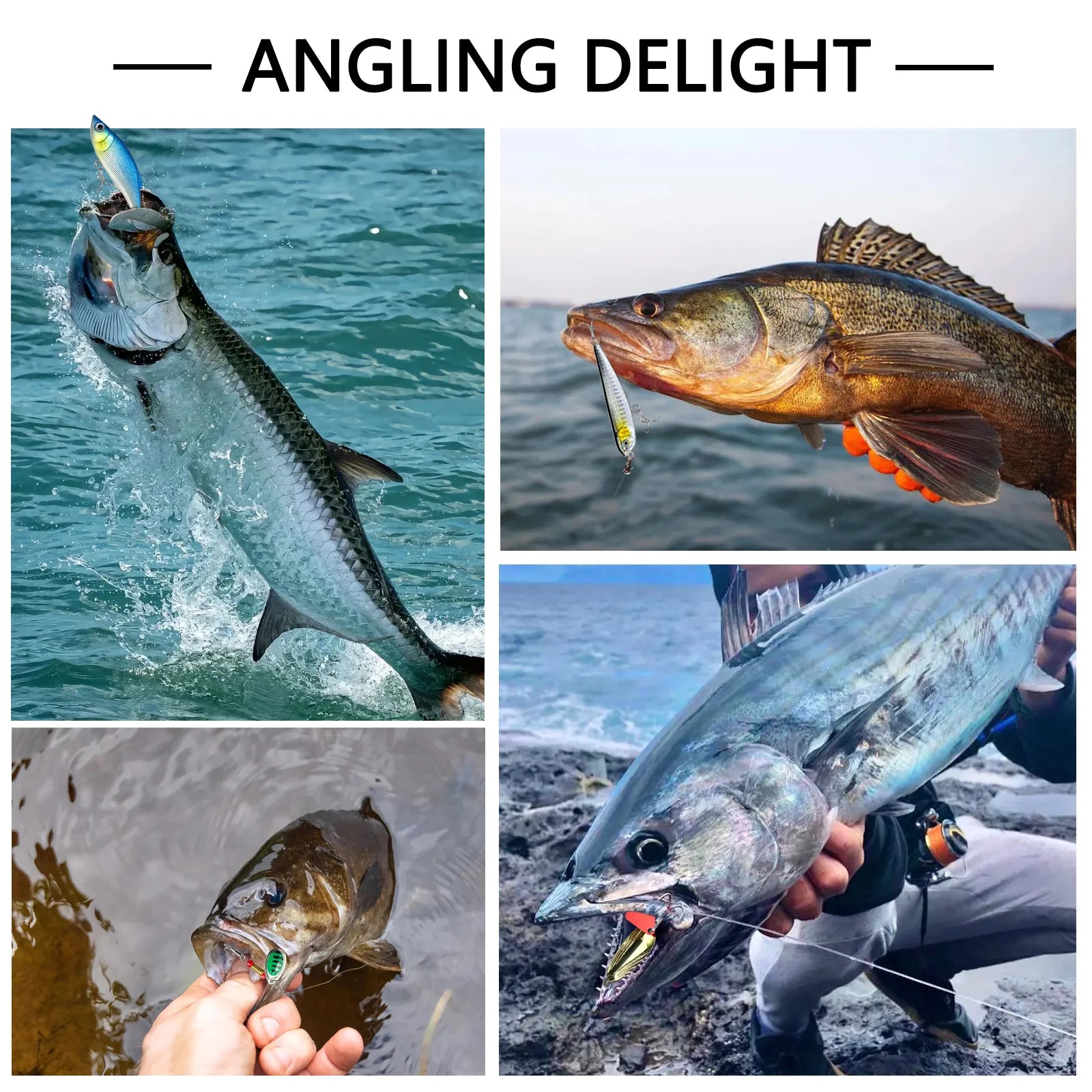 Multi-Lure Fishing Set with Tackle Box