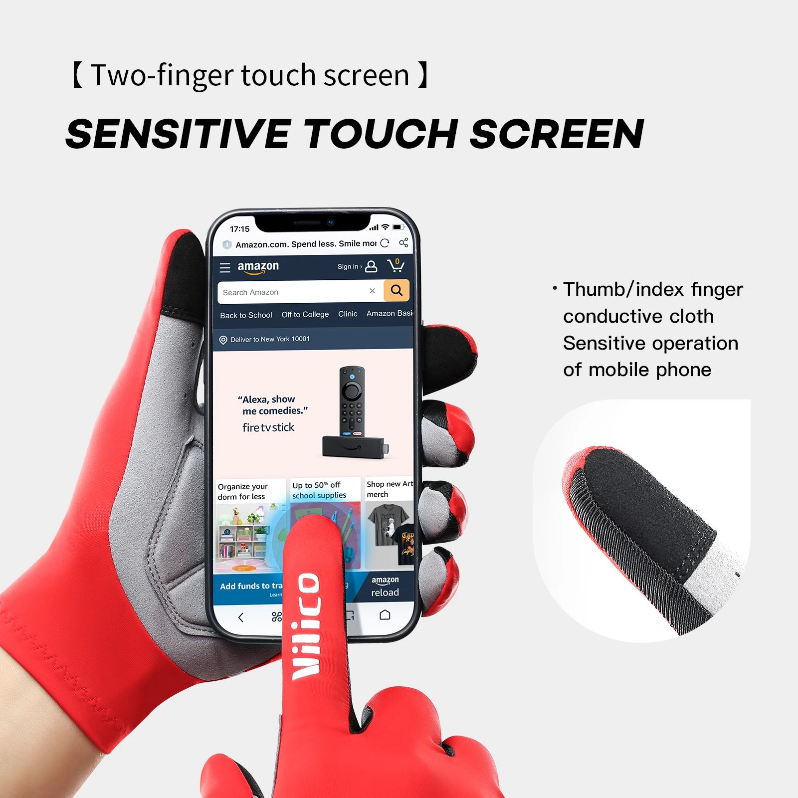 Touchscreen Gel Cycling Gloves – Full & Half Finger