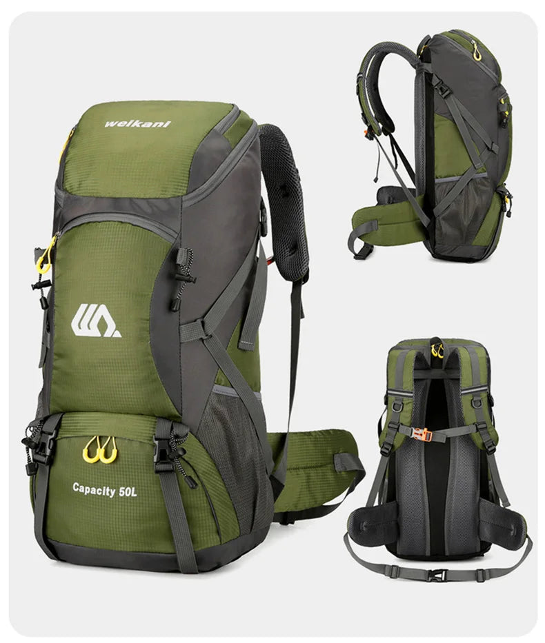 50L Waterproof Travel & Hiking Backpack