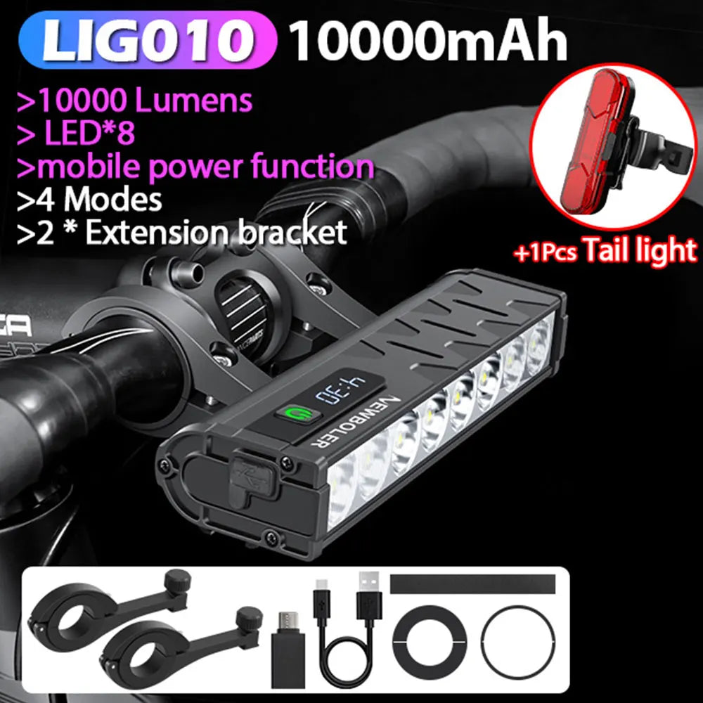 NEWBOLER 10000 Lumen Waterproof Bike Headlight