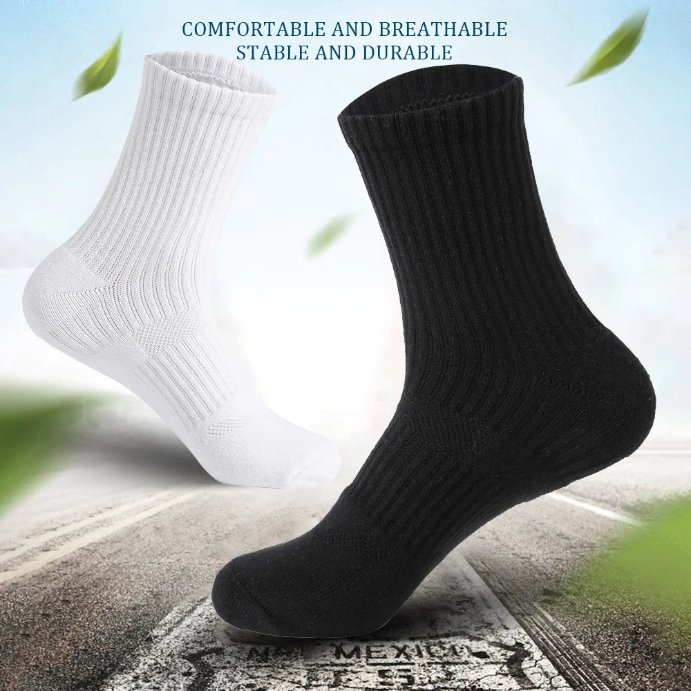 Men’s Moisture-Wicking Cotton Hiking Socks – 5 Pairs
