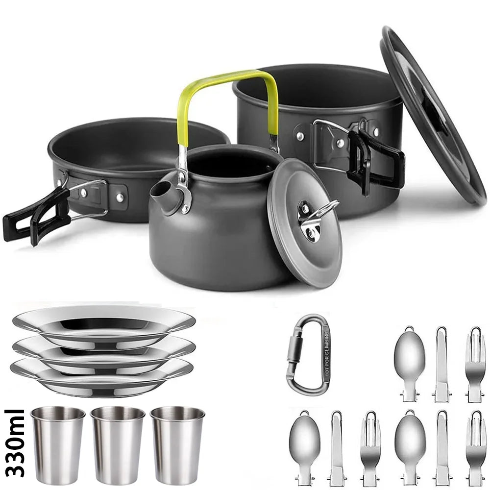 Camping Cookware Set for 2–3 People – Non-Stick