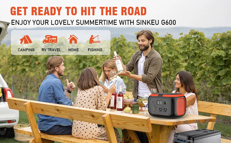 600W/300W/200W Portable Solar Power Station with AC Outlets