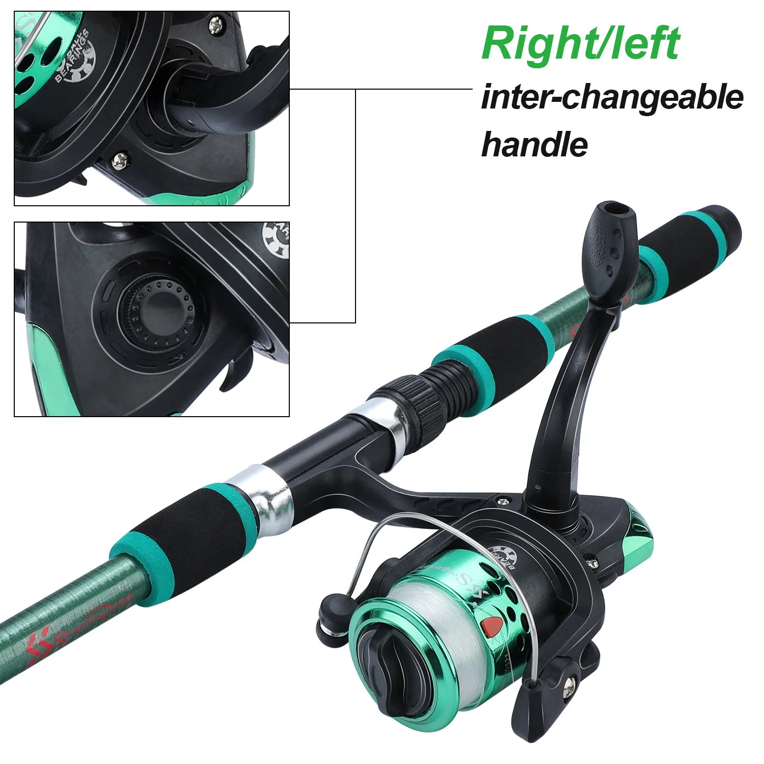 Sougayilang 1.8M Telescopic Rod & Spinning Reel Combo