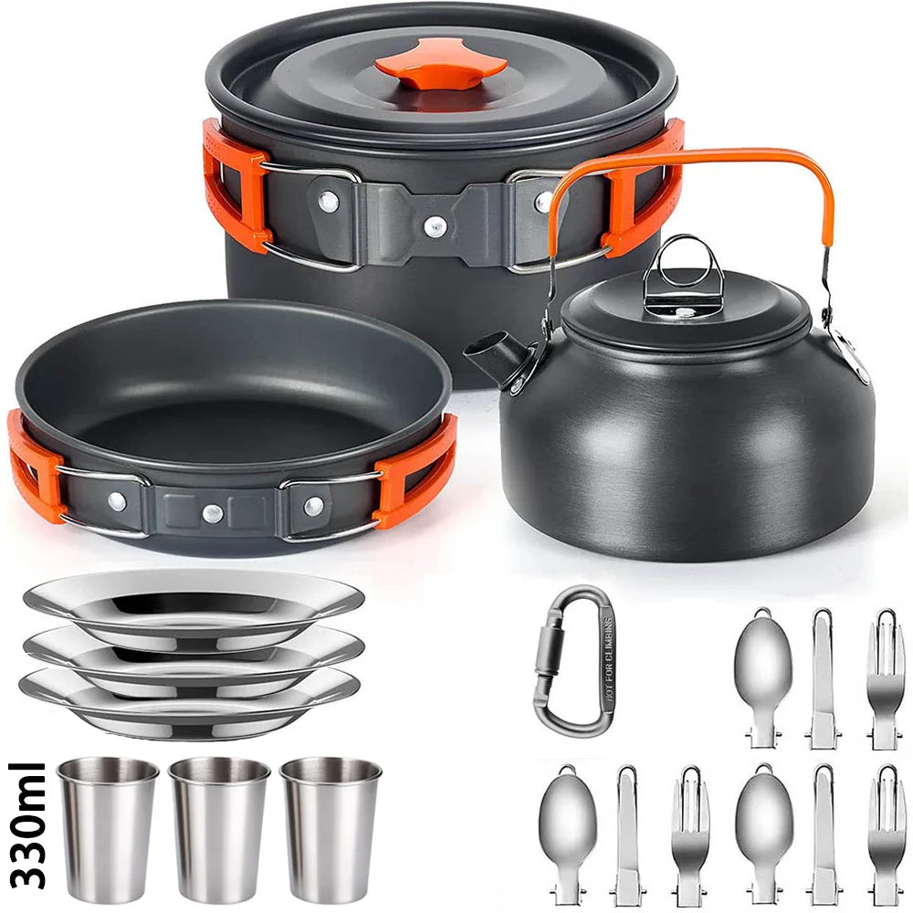 Camping Cookware Set for 2–3 People – Non-Stick
