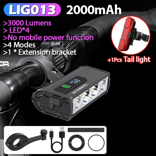 NEWBOLER 10000 Lumen Waterproof Bike Headlight